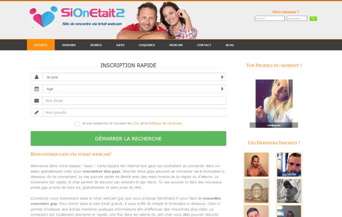 SiOnetait2.fr - Site de Rencontre Gay Amoureuse et Sérieuse